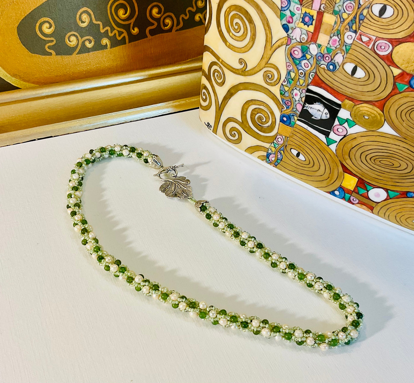 Collana fatta a mano con perline in vetro Miyuki