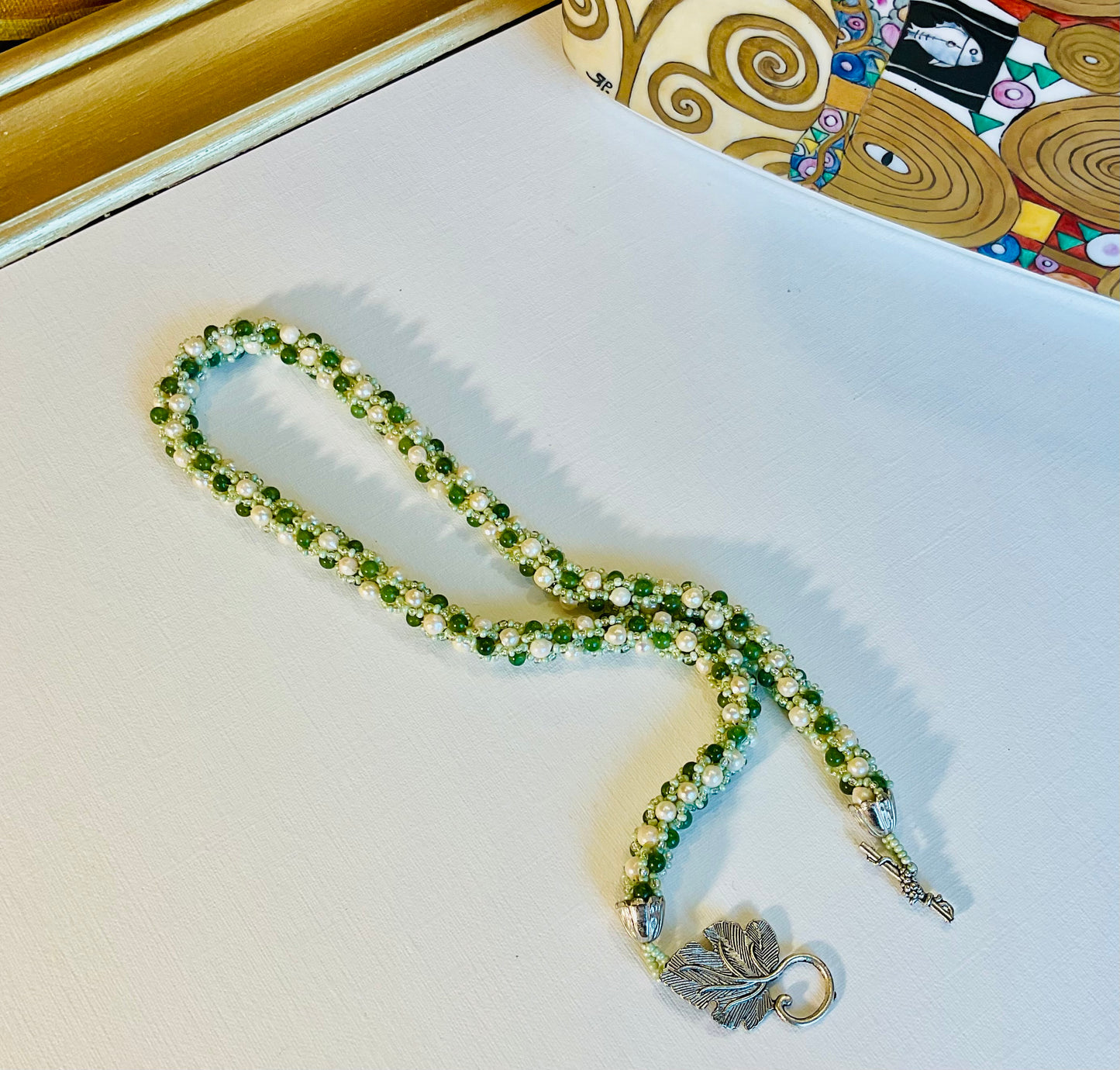 Collana fatta a mano con perline in vetro Miyuki