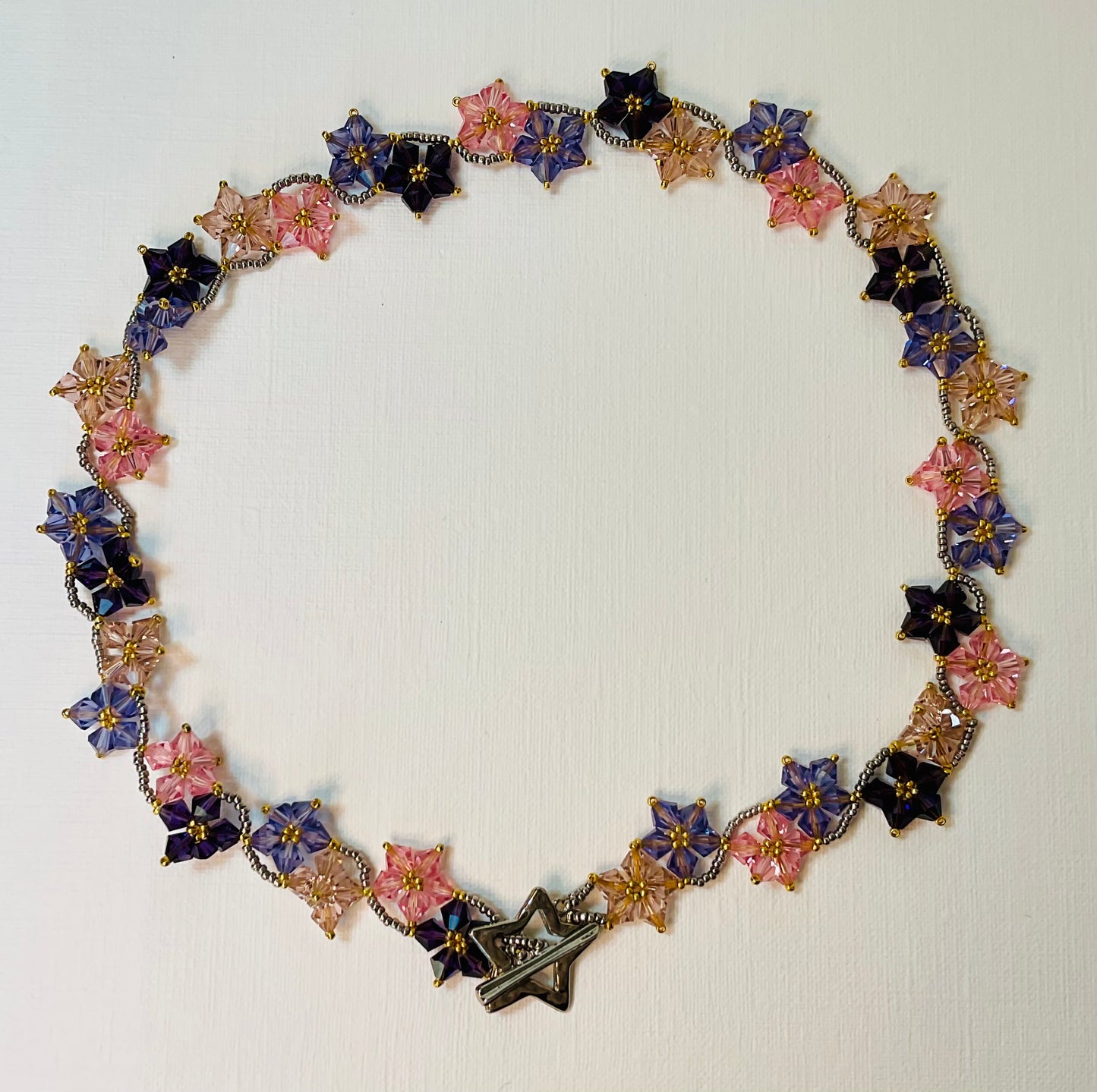 Collana fatta a mano con perline in vetro Miyuki