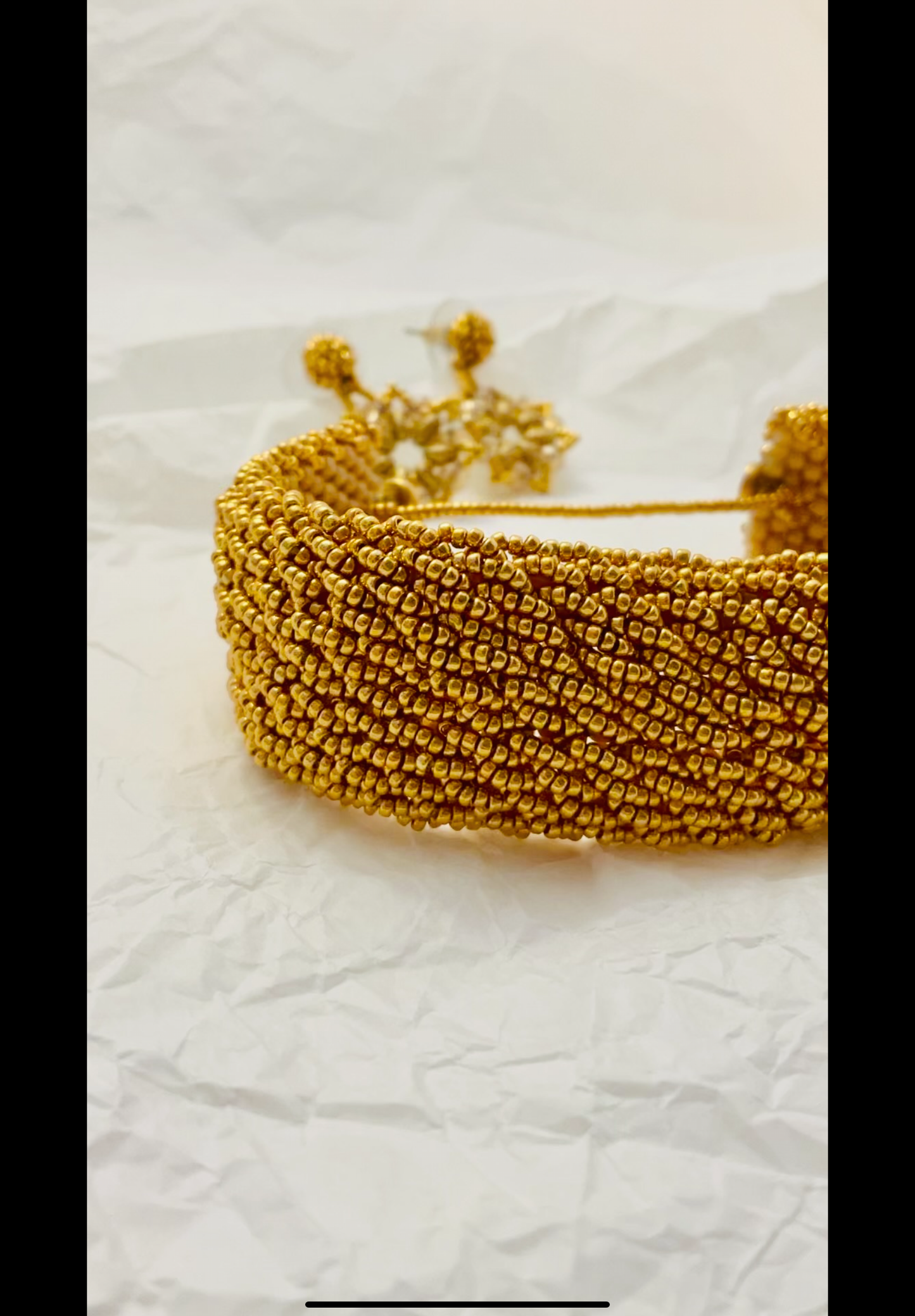 Bracciale con orecchini fatti a mano con perline in vetro Miyuki