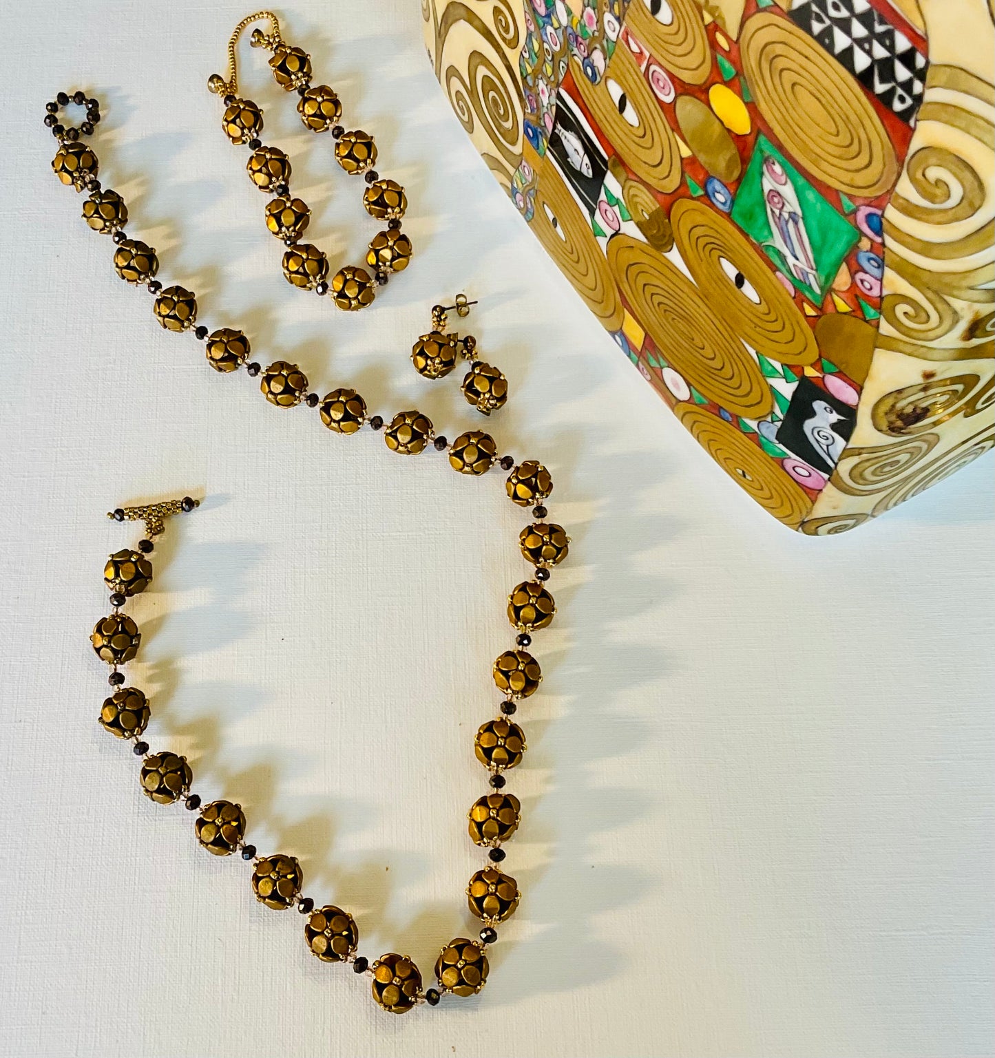 Collana con bracciale ed orecchini artigianali fatti a mano  perline Miyuki