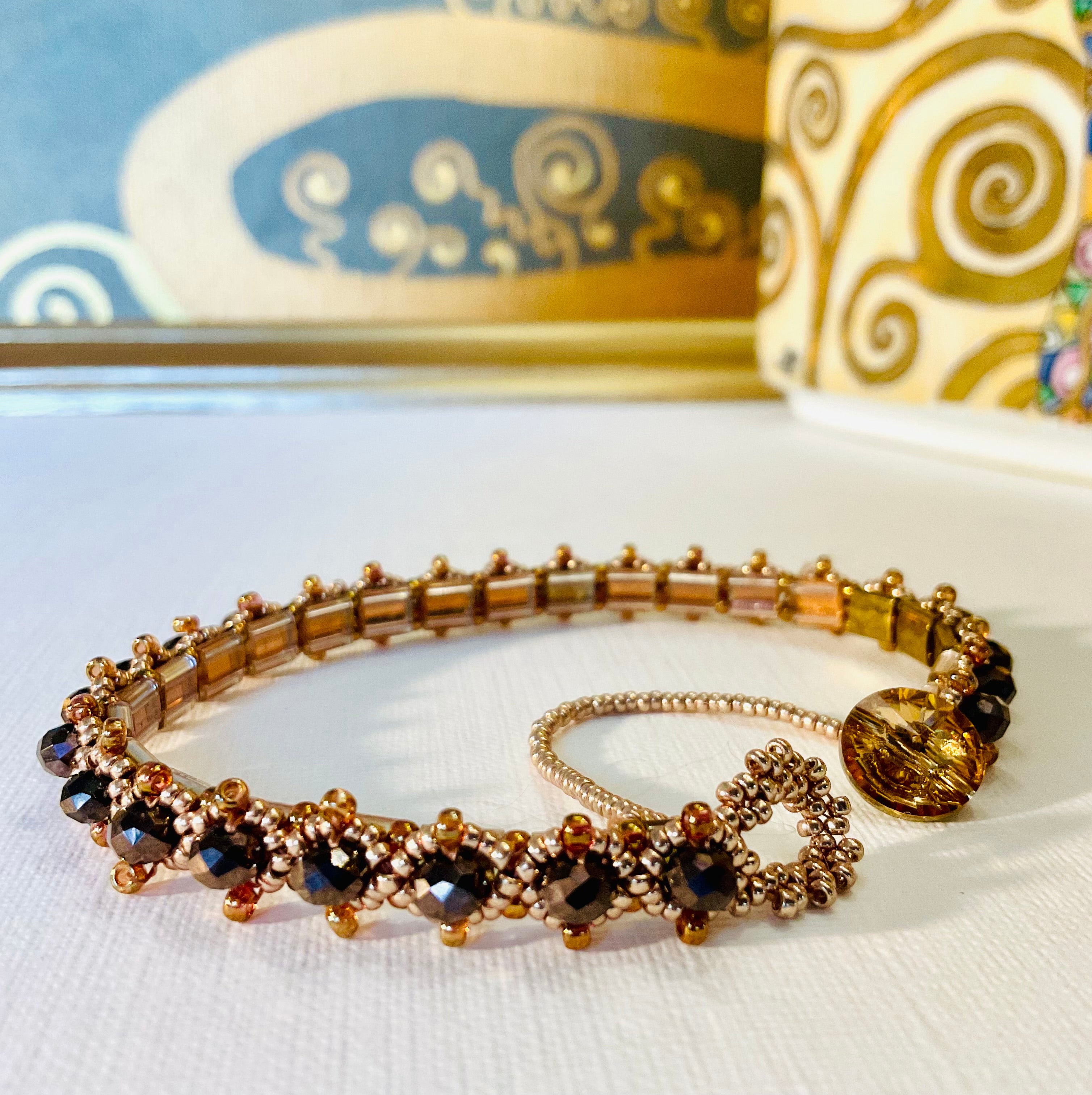KELITCH Bracciale Miyuki Perline Doppi Fili Regolabile – Donne, Stile Chic, Fatto A Mano