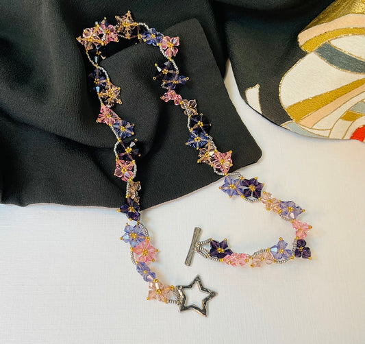 Collana fatta a mano con perline in vetro Miyuki 