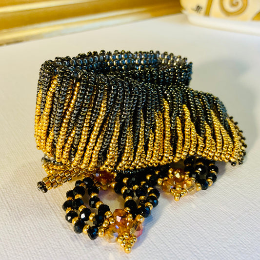 Bracciale con orecchini fatti a mano con perline in vetro Miyuki
