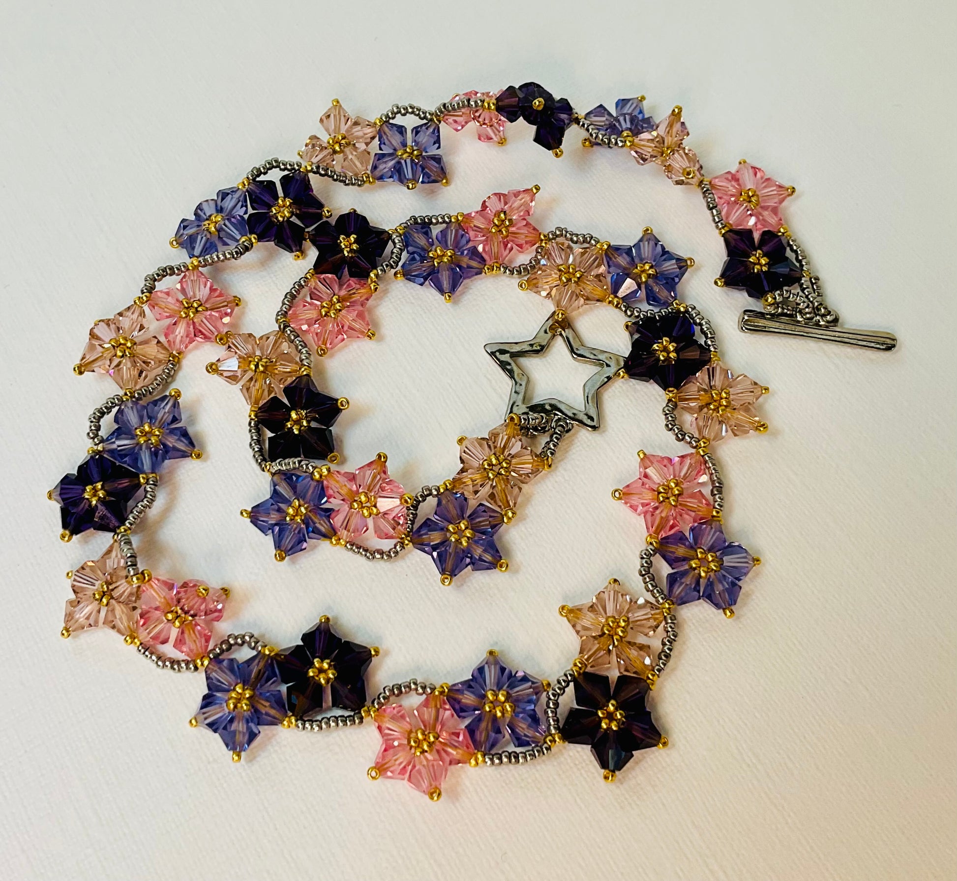 Collana fatta a mano con perline in vetro Miyuki 