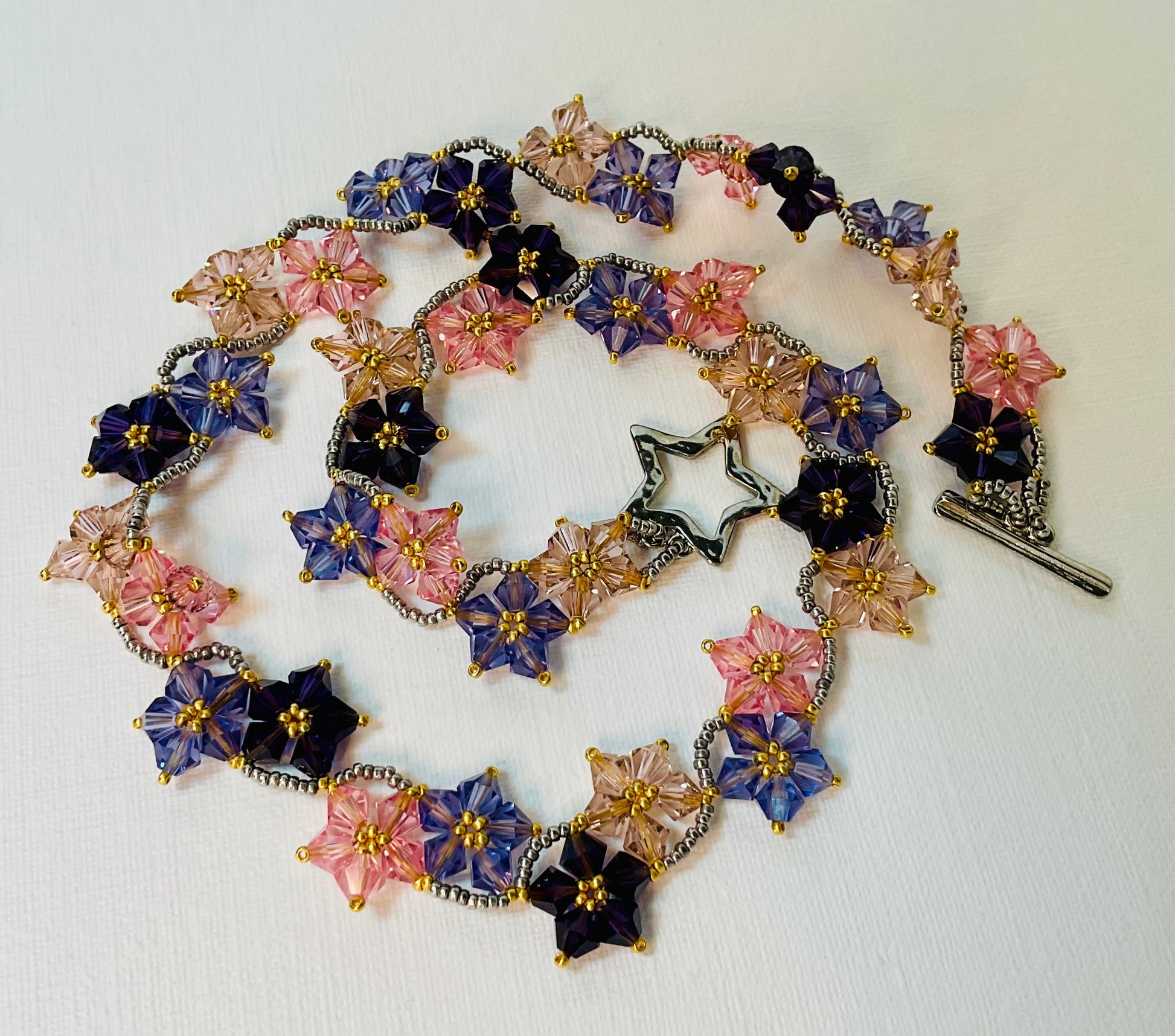 Collana fatta a mano con perline in vetro Miyuki 